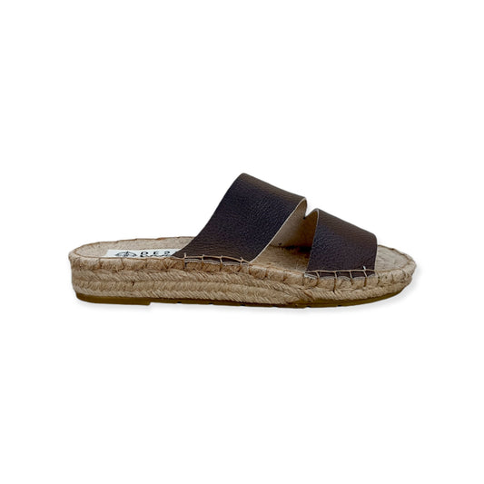 Comfort Espadrilles Slides - Douple Strap - Dark Greige - Maslinda Designs