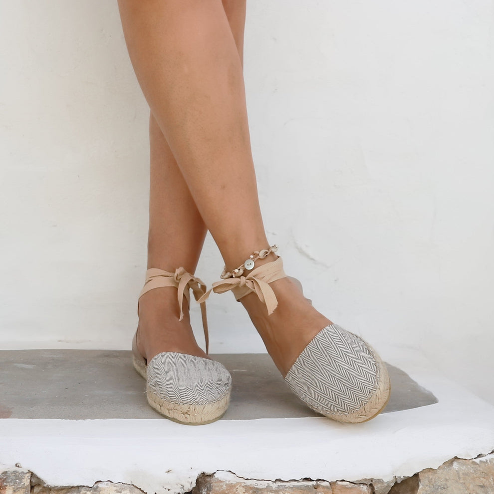 Herringbone Espadrilles - Beige - Classic sole