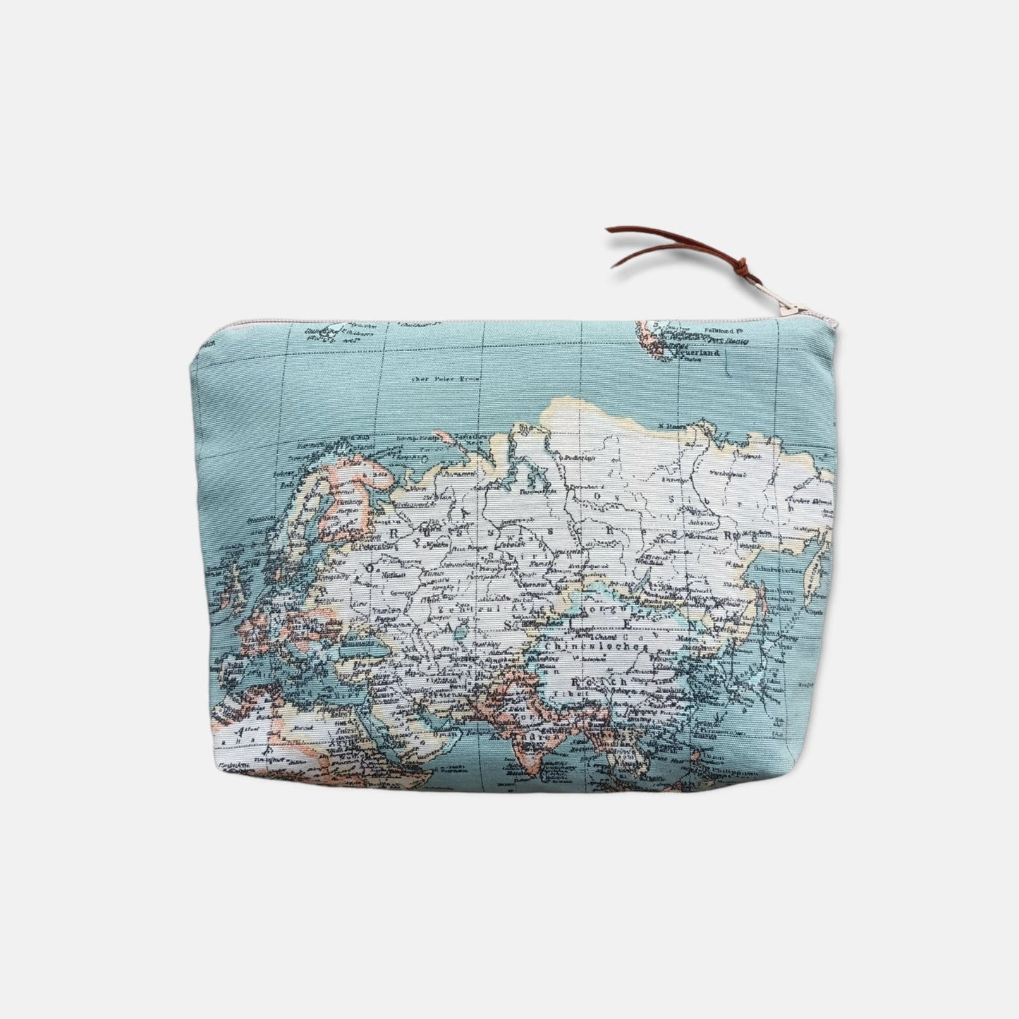 Make-up bag - World Map Blue - Maslinda Designs