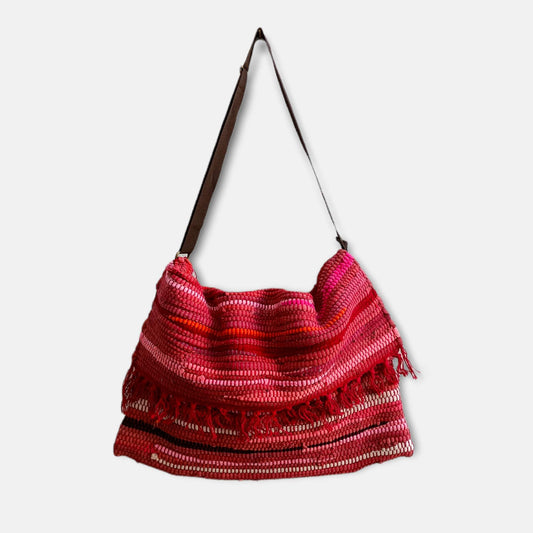 Messenger Kilim Bag - Red - Maslinda Designs