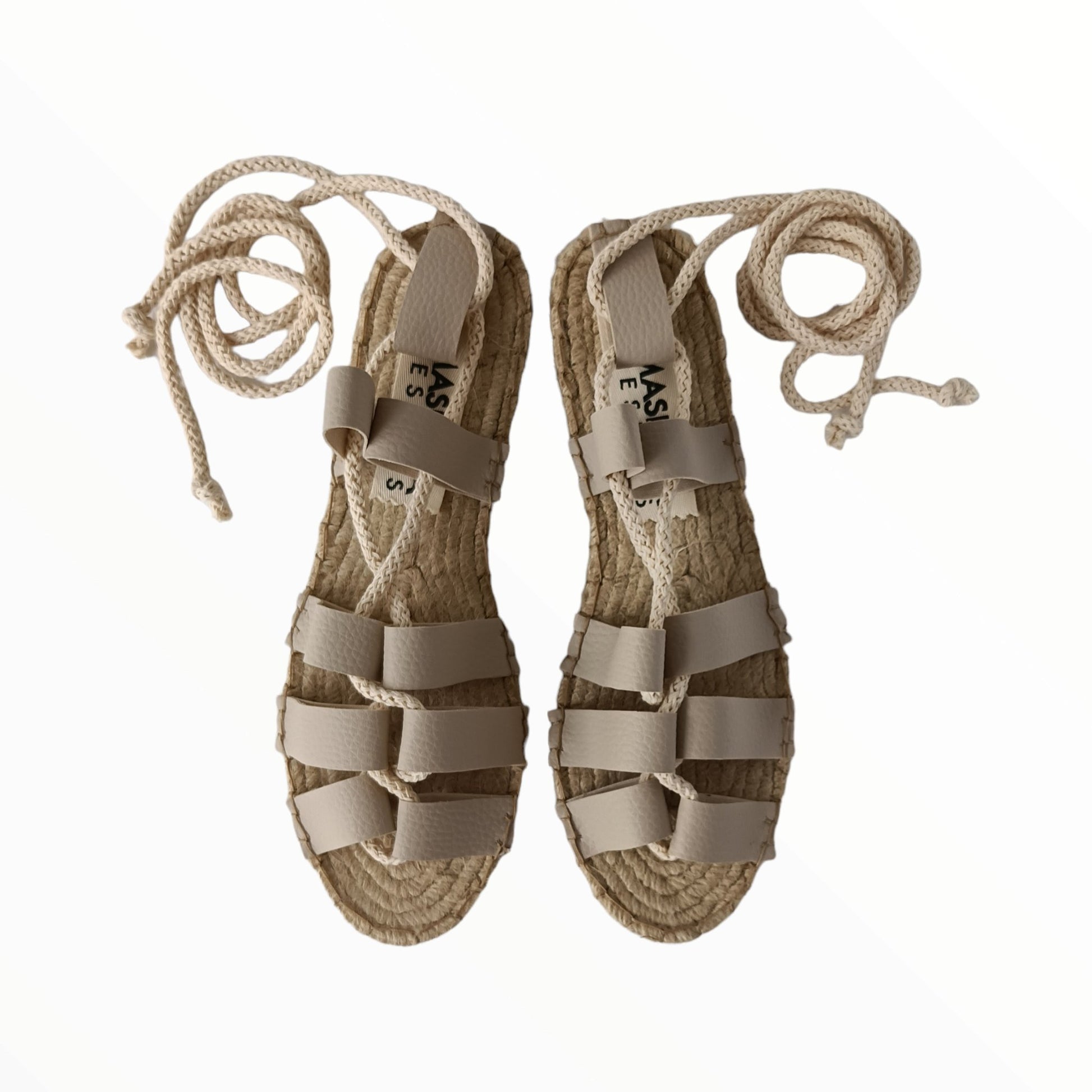 Gladiator Sandals - Vegan Leather - Off-White - Classic Sole - Maslinda Designs